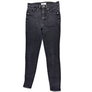 RevTown Size 26 Womens Jeans Black Skinny Stretch Mid Rise
